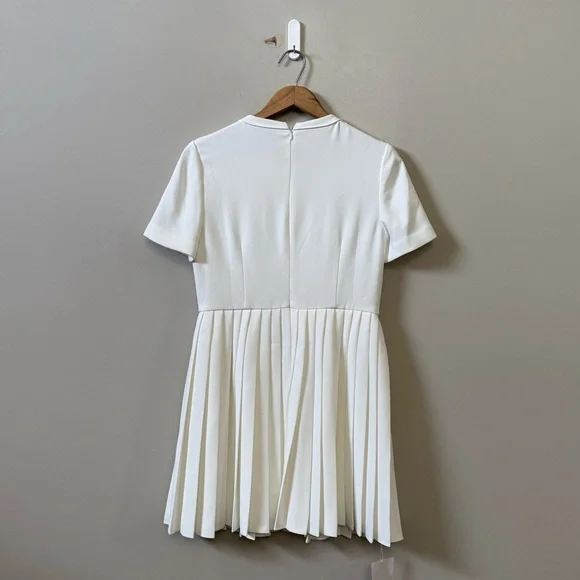 Self Portrait (NWT) White lace bib collar pleated mini dress - Picture 8 of 12